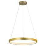 Luminaria Pendente Led Nordecor Bean Dourado Fosco 26w 3000k