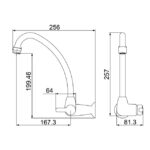 Torneira Lorenzetti Abs Cromado Cozinha Parede F31 1168