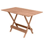 Mesa Dobravel Fimap Quadrada 1,20x0,70cm Mel