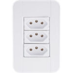 Tomada Tablet 2p+t 10a Tripla Branca