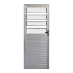 Porta De Aluminio Smg Nat 4 Vidro Canelado 0,80x210 Ld Dir Ref: 49968.0