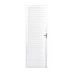 Porta De Aluminio Nat Veneziana 0,60x210 Ld Dir Ref: 3833 Branca