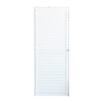 Porta De Aluminio Nat Veneziana 0,70x210 Ld Esq Ref: 3836 Branca