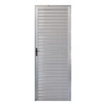 Porta De Aluminio Nat Veneziana 0,80x210 Ld Esq Ref: 3201