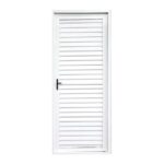 Porta De Aluminio Nat Veneziana 0,80x210 Ld Esq Ref: 3847 Branca