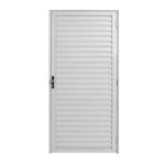 Porta De Aluminio Nat Veneziana 0,90x210 Ld Esq Ref: 3202