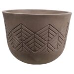 Vaso Para Planta Japi Tribo Redondo 33cm Macchiato