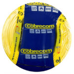 Rolo De Cabo Cobrecom 01,5mm Amarelo Com 100 Mt