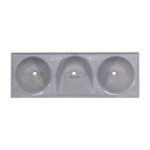 Tanque Fibrasol Sintetico Triplo 160x54cm Cinza Ref: 22407