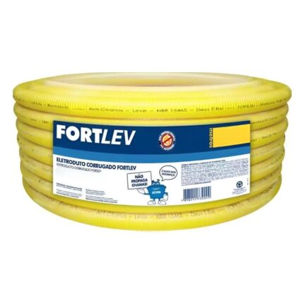 Mangueira Corrugada Fortlev 01 X 32mm Amarela