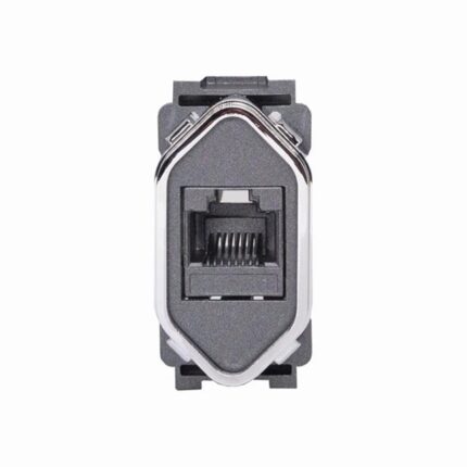Modulo De Rede Rj45 Novara Pt Gra/Cro Ref: 1600/74 - P