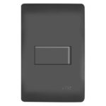 Interruptor Fame Habitat 1 Paralelo Horizontal Preto