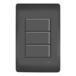 Interruptor Fame Habitat 3 Simples Preto