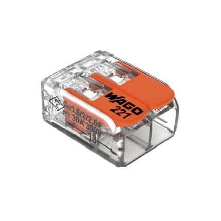 Conector De Juncao Wago 2 Entradas 6mm 221-612 Compact
