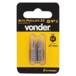 Jogo De Bits Phillips Vonder 25mm x 1/4 Nº1 2Pcs