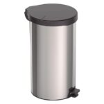 Lixeira Tramontina Inox 20l Tampa Preta