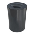 Lixeira Arquitech Redonda 10L Cinza Chumbo