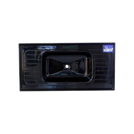 Pia Fibrasol Sintetica 100x50cm Preta Ref: 22356
