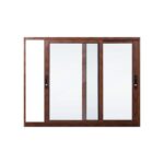 Janela Aluminio Amadeirada Liso 1,00x1,20 2 Fls Ref: 20878