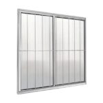 Janela Aluminio Smg Natur Canelado C/ Grade 0,80x0,80 2 Fls Ref: 68054.0 (A X L)