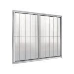 Janela Aluminio Smg Natur Canelado C/ Grade 1,00x0,80 2 Fls Ref: 68072.0 (A X L)