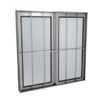 Janela Aluminio Natur Canelado Com Grade 1,00x0,80 2 Fls Ref: 20649 (A X L)
