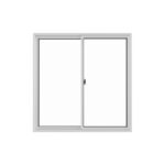 Janela Aluminio Natur Lisa 1,00x1,00 2 Fls Ref: 21628 Branca (A X L)