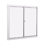 Janela Aluminio Natur Lisa 0,80x0,80 2 Fls Ref: 21608 Branca (A X L)