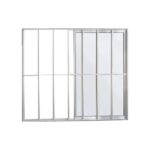 Janela Aluminio Natur Lisa Com Grade 0,80x0,80 2 Fls Ref: 21640 Branca (A X L)