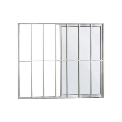 Janela Aluminio Natur Liso Com Grade 1,00x0,80 2 Fls Ref: 20675 (A X L)