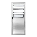 Porta De Aluminio Nat Com Bascu 0,80x210 Ld Esq Ref: 3710